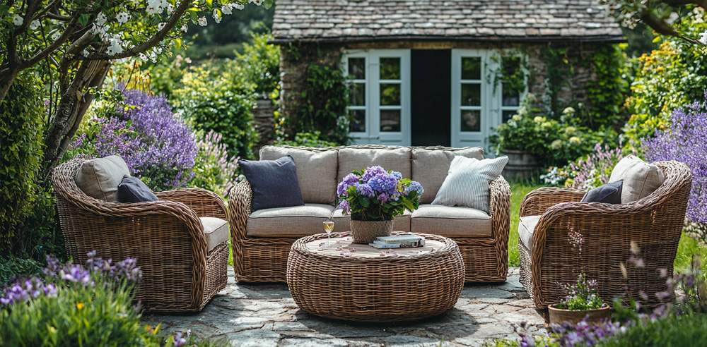 round garden sofa set